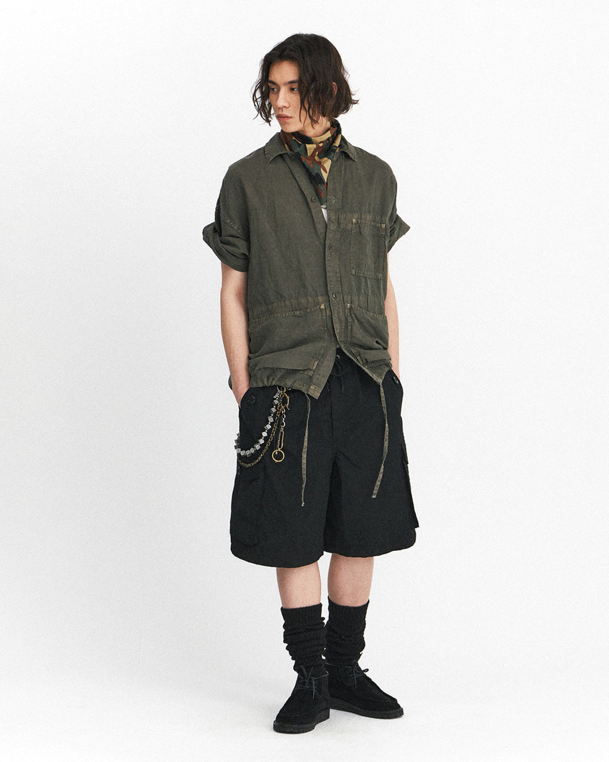 Eastlogue - Combat Easy Shorts (Crease Black) product image 1 | TRAB K-Fashion Australia