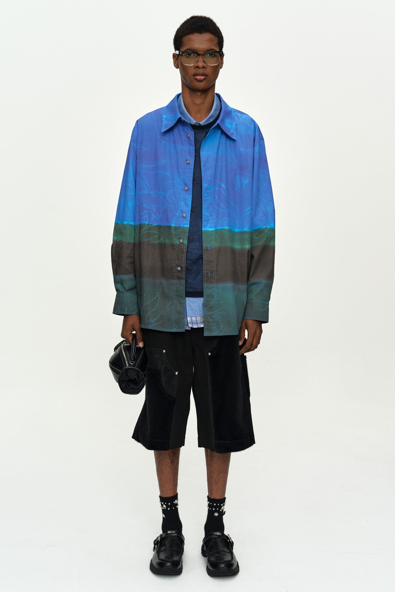 Andersson Bell - Rothco Gradient Printed Shirt (Blue) product image 1 | TRAB K-Fashion Australia