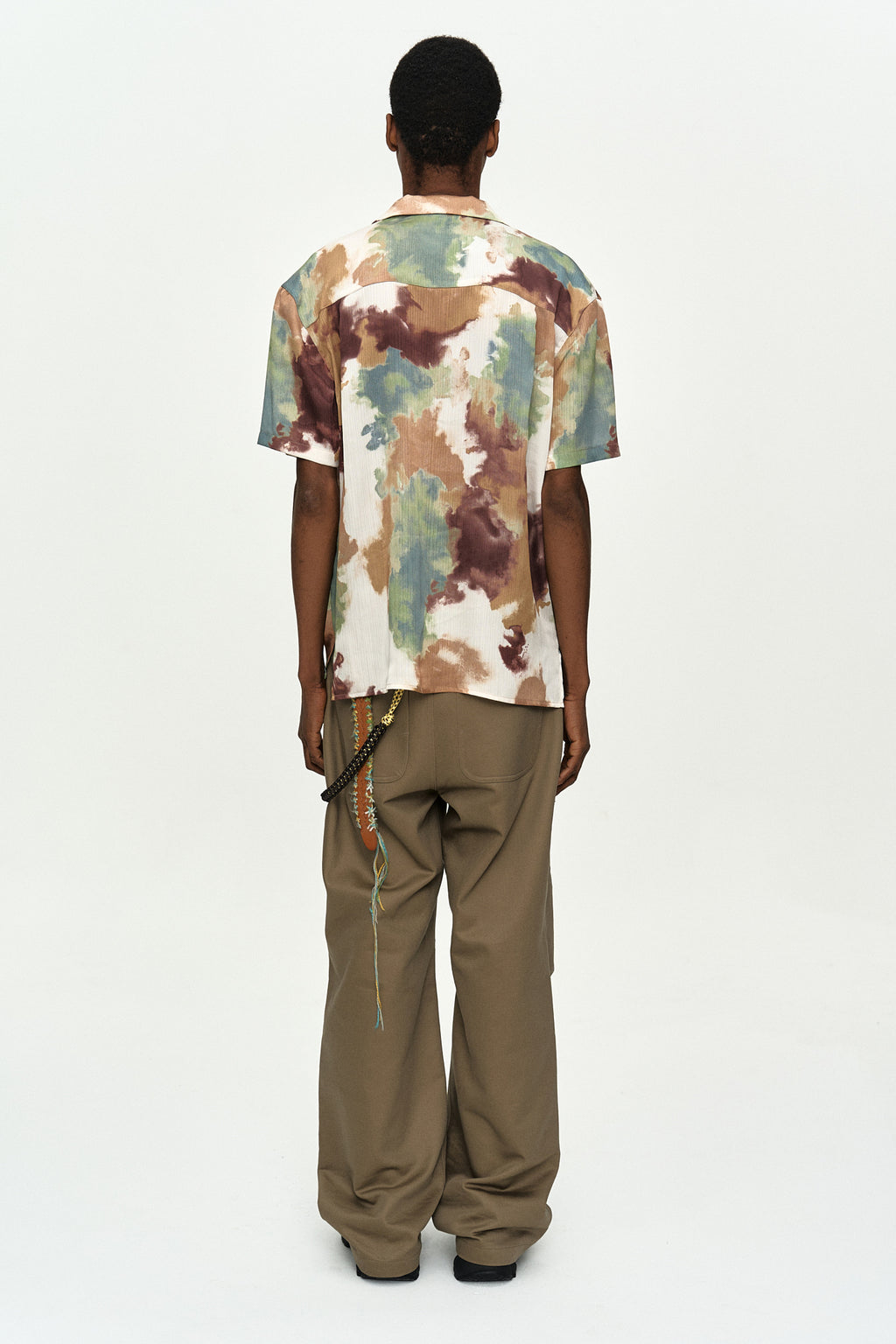 Andersson Bell - Nana Open Collar Shirt (Beige/Brown) product image 3 | TRAB K-Fashion Australia