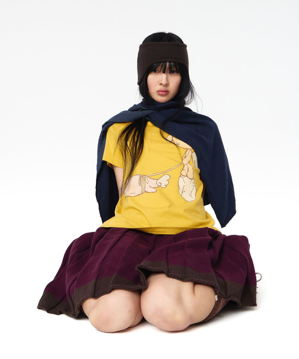 Coyseio - Teji Vintage Graphic T-Shirt (Yellow) product image 1 | TRAB K-Fashion Australia