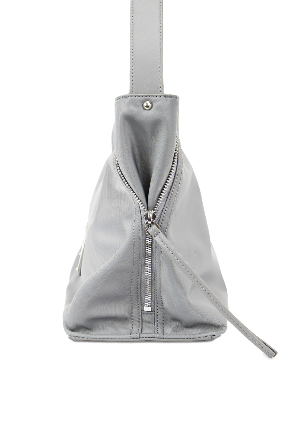 Matin Kim - Side Zipper Fabric Shoulder Bag (Grey) product image 3 | TRAB K-Fashion Australia