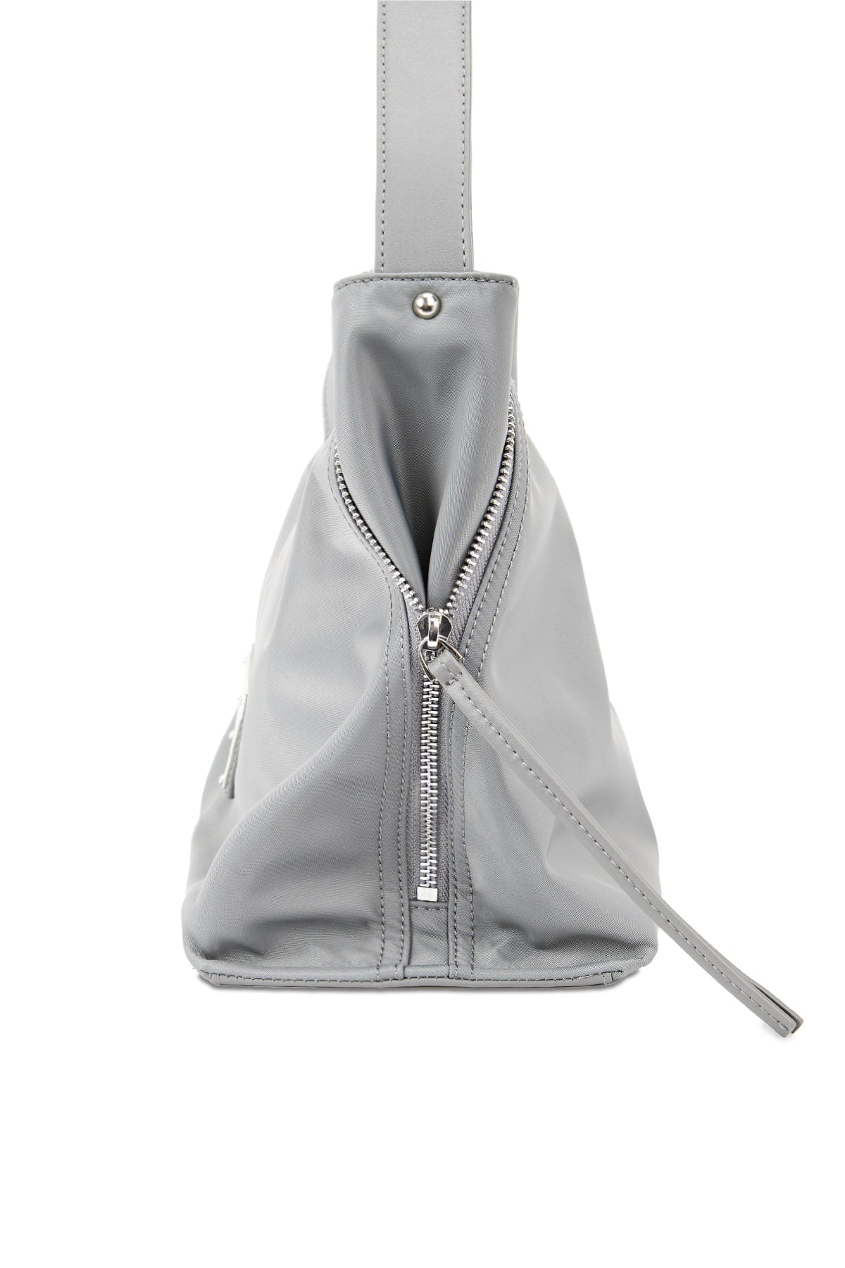 Matin Kim - Side Zipper Fabric Shoulder Bag (Grey) product image 3 | TRAB K-Fashion Australia