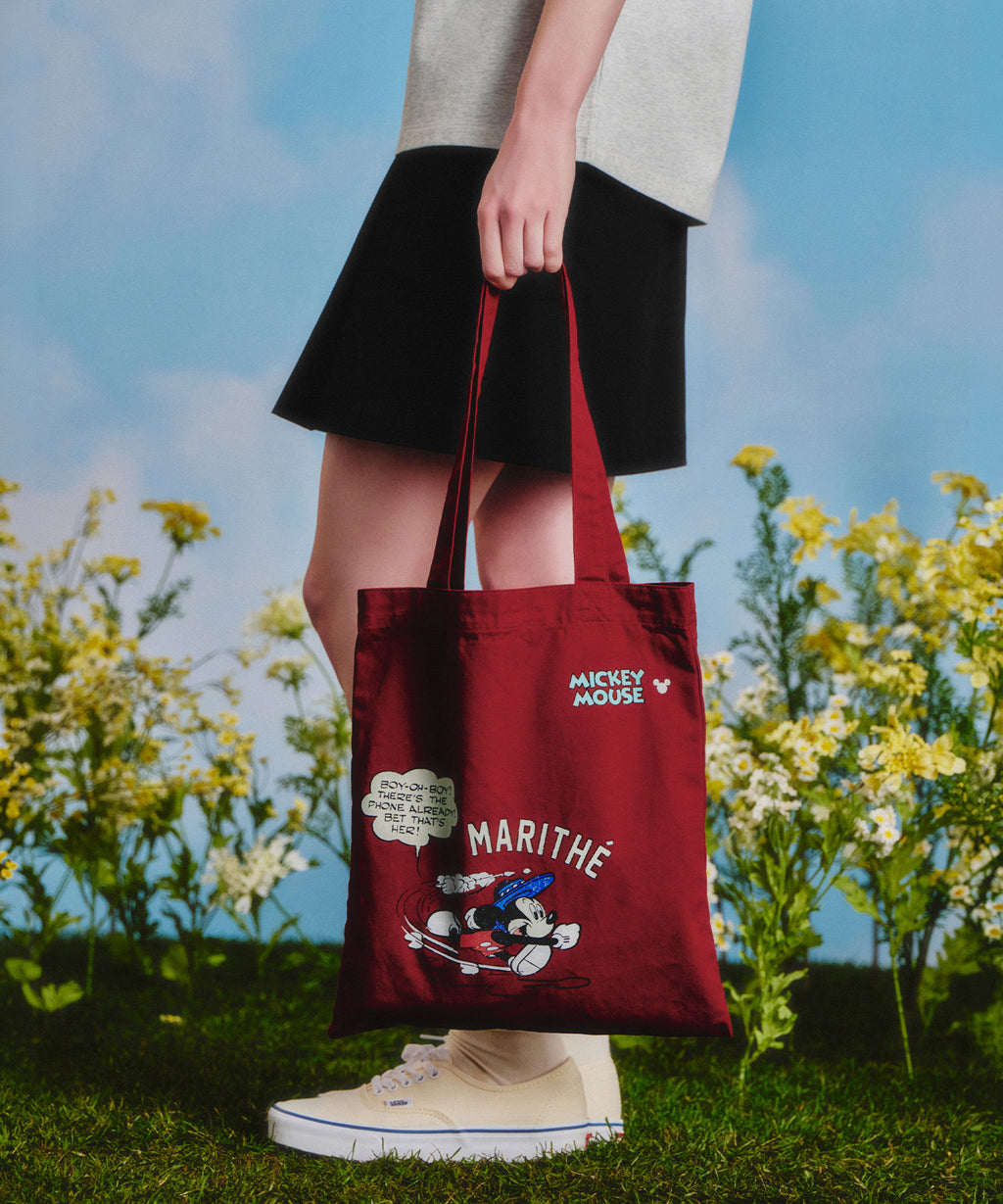 Marithe & Francois Girbaud - Mickey_comic Eco Bag (Red) product image 6 | TRAB K-Fashion Australia