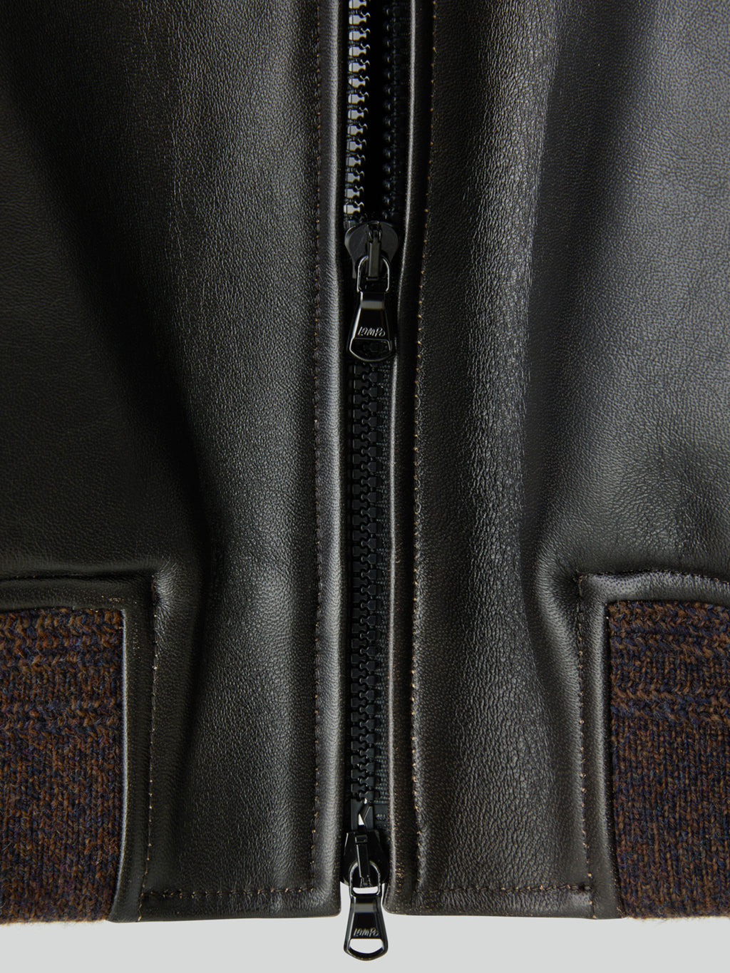 Recto - Vintage Effect Leather Bomber (Vintage Brown) product image 12 | TRAB K-Fashion Australia