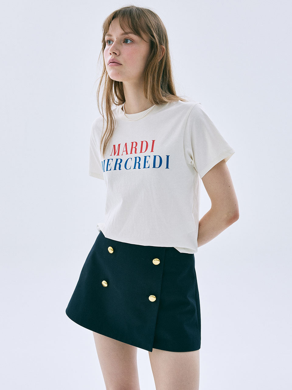 Mardi Mercredi - Classic Mini Skort (Navy) product image 1 | TRAB K-Fashion Australia