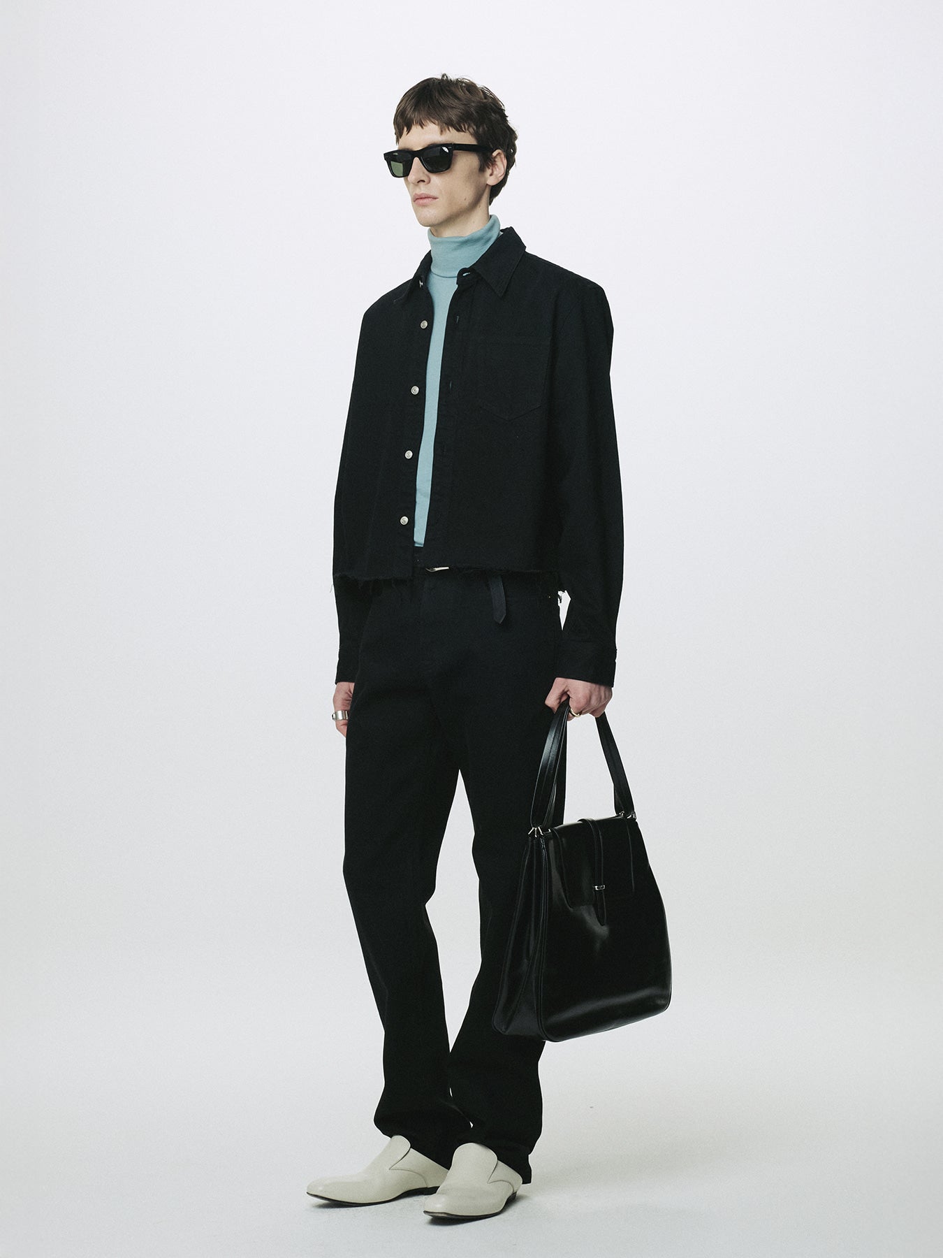 Tonywack - Denim Cut-Off Shirt Blouson (Black) product image 3 | TRAB K-Fashion Australia