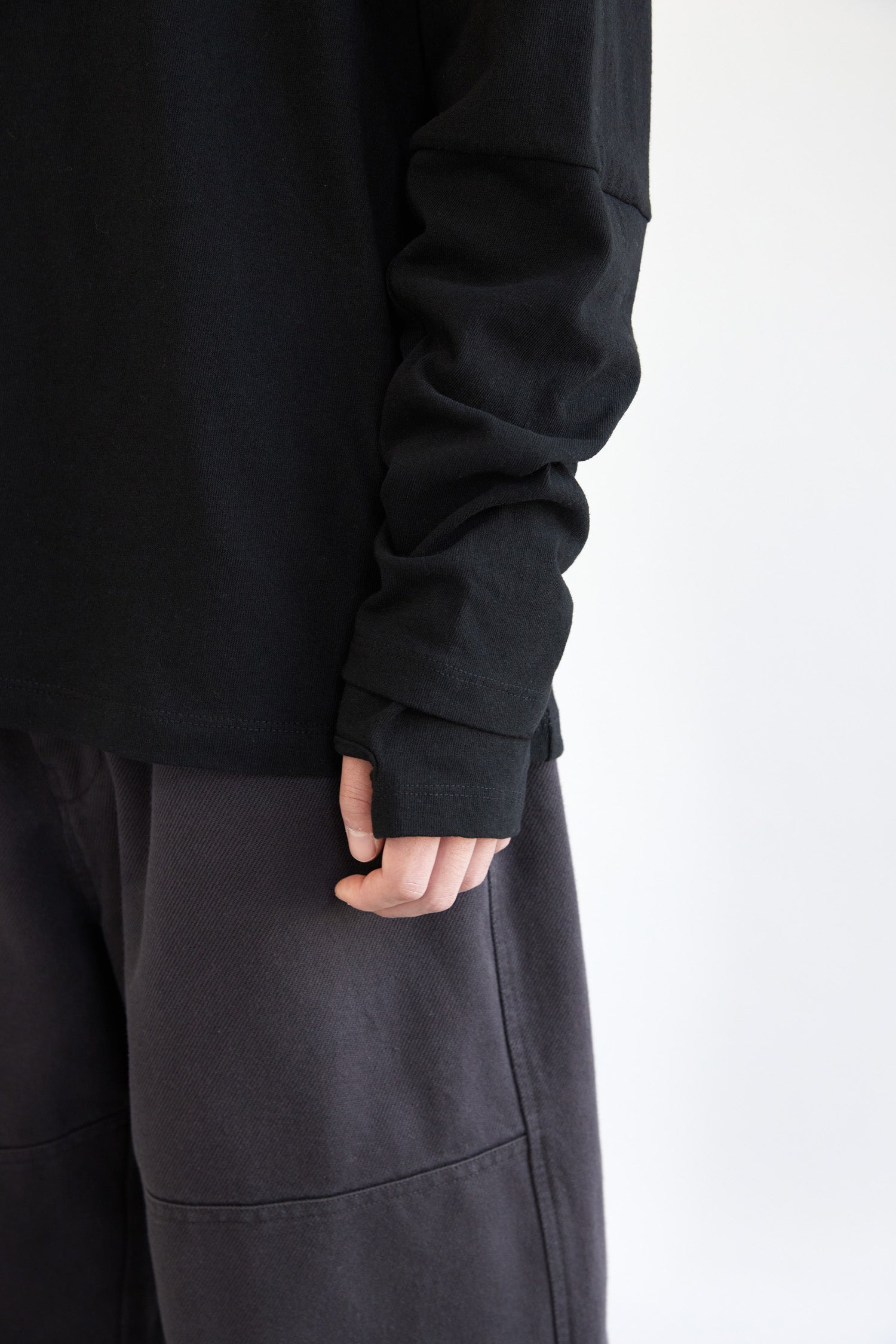 Hatchingroom - Double Sleeve Tee (Black) product image 8 | TRAB K-Fashion Australia