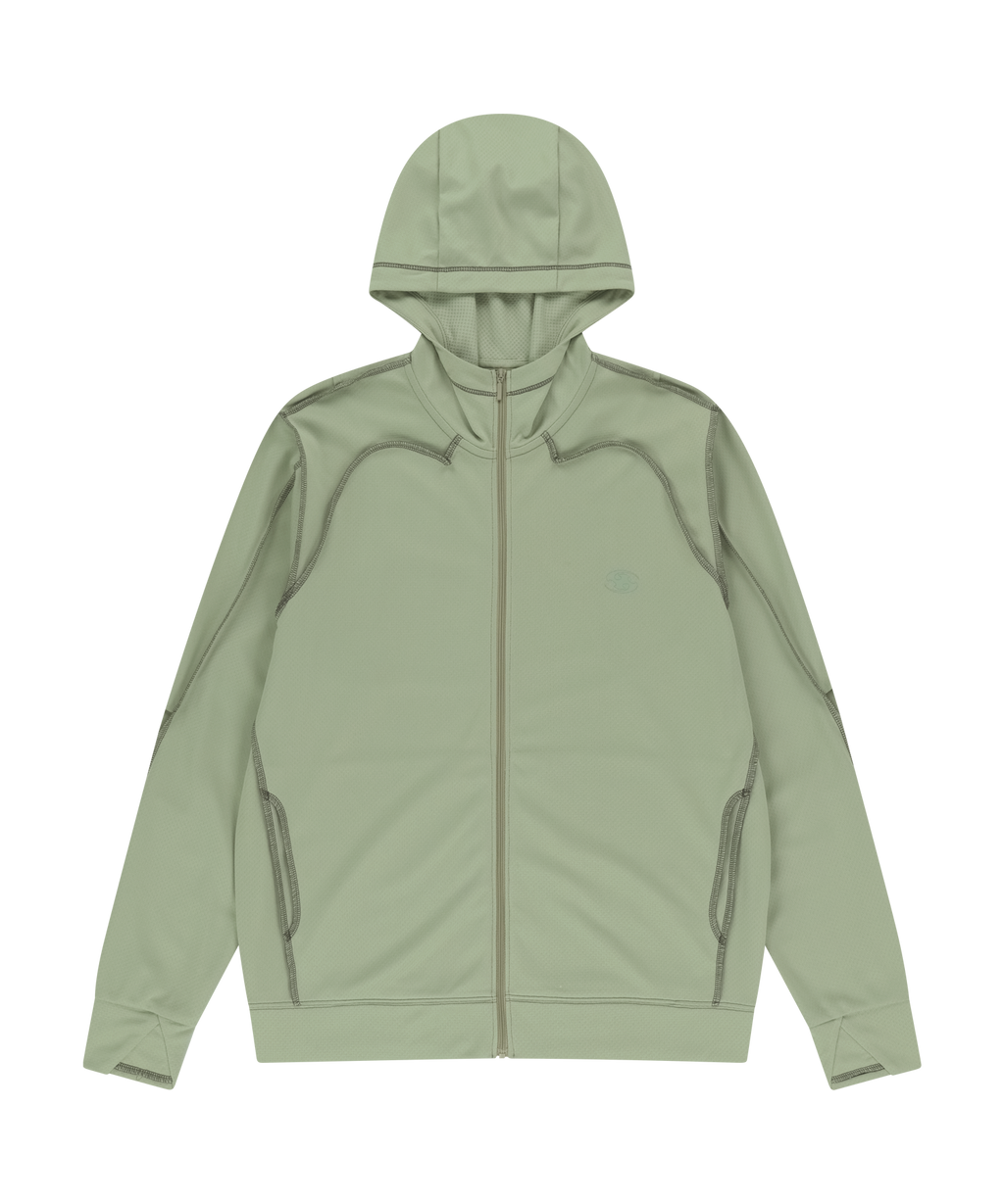 San San Gear - Overlock Mesh Zip-Up (Light Green) product image 4 | TRAB K-Fashion Australia