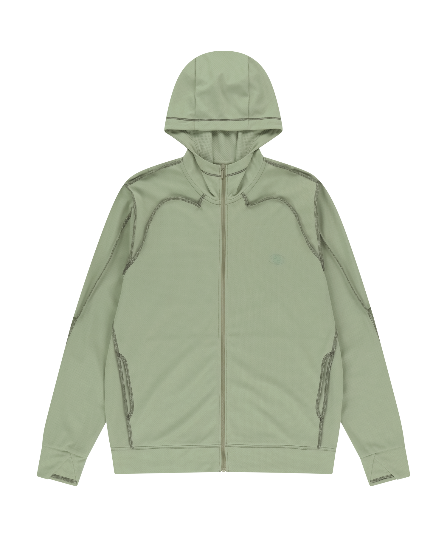 San San Gear - Overlock Mesh Zip-Up (Light Green) product image 4 | TRAB K-Fashion Australia