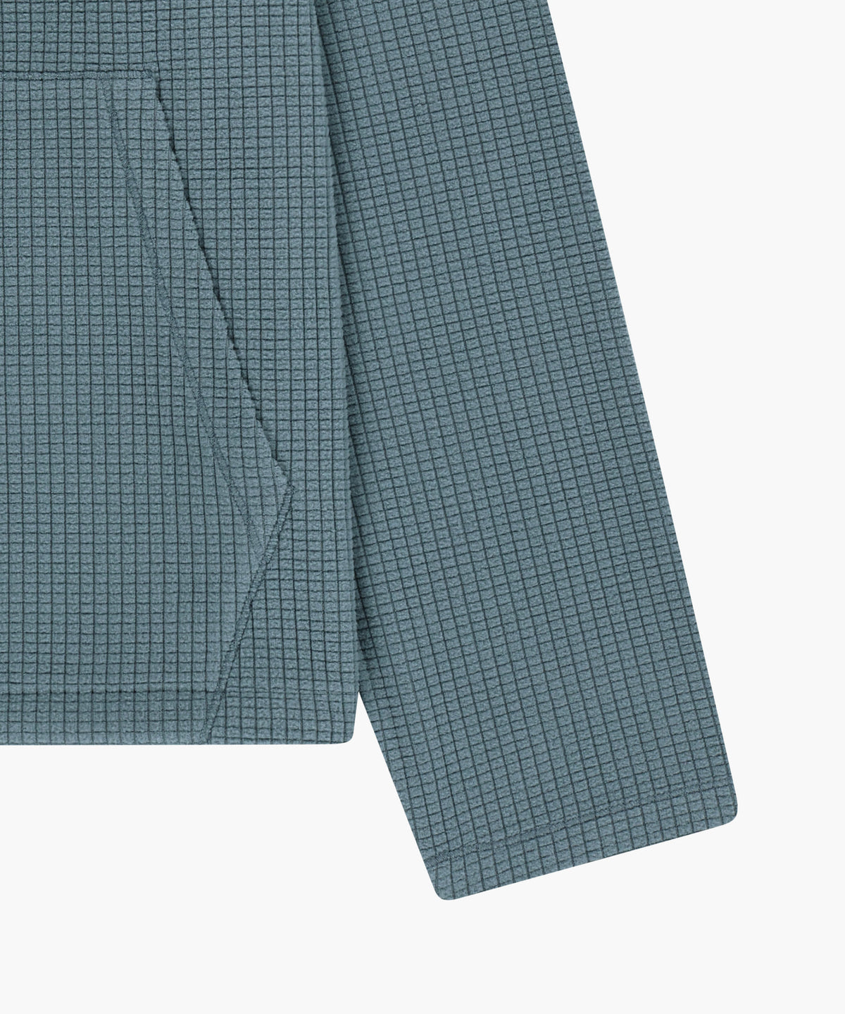Marithe & Francois Girbaud - Grid Fleece Hoodie Zipup (Ash Blue) product image 6 | TRAB K-Fashion Australia