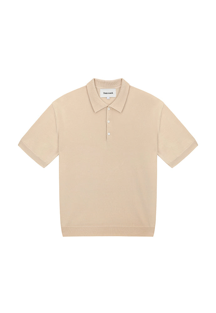 Tonywack - Silk Tencel High Guage Polo Knit (Royal Beige) product image 5 | TRAB K-Fashion Australia