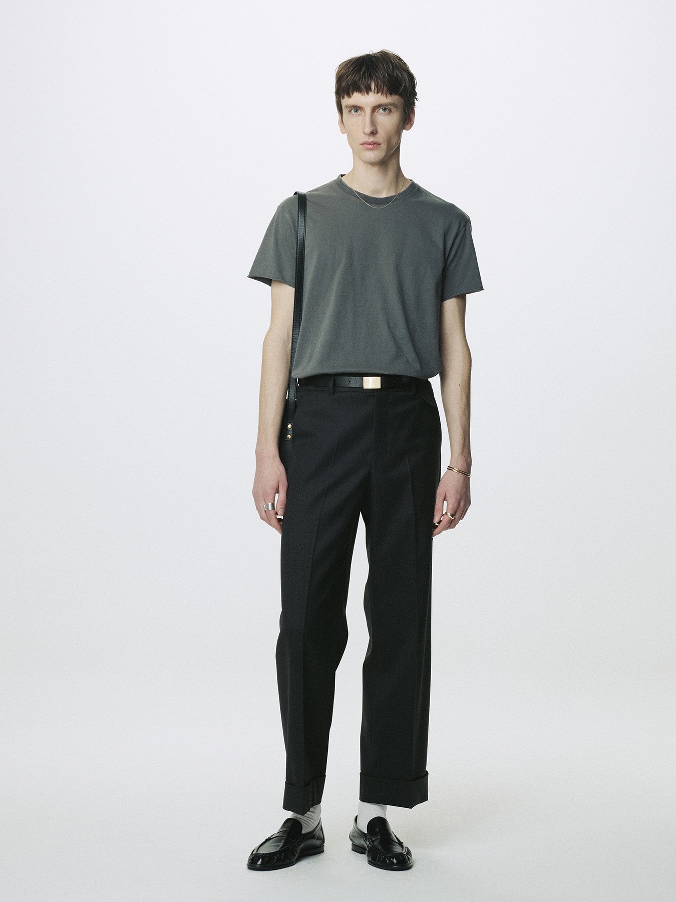Tonywack - Wool Cuffed Trousers (Charcoal) product image 4 | TRAB K-Fashion Australia