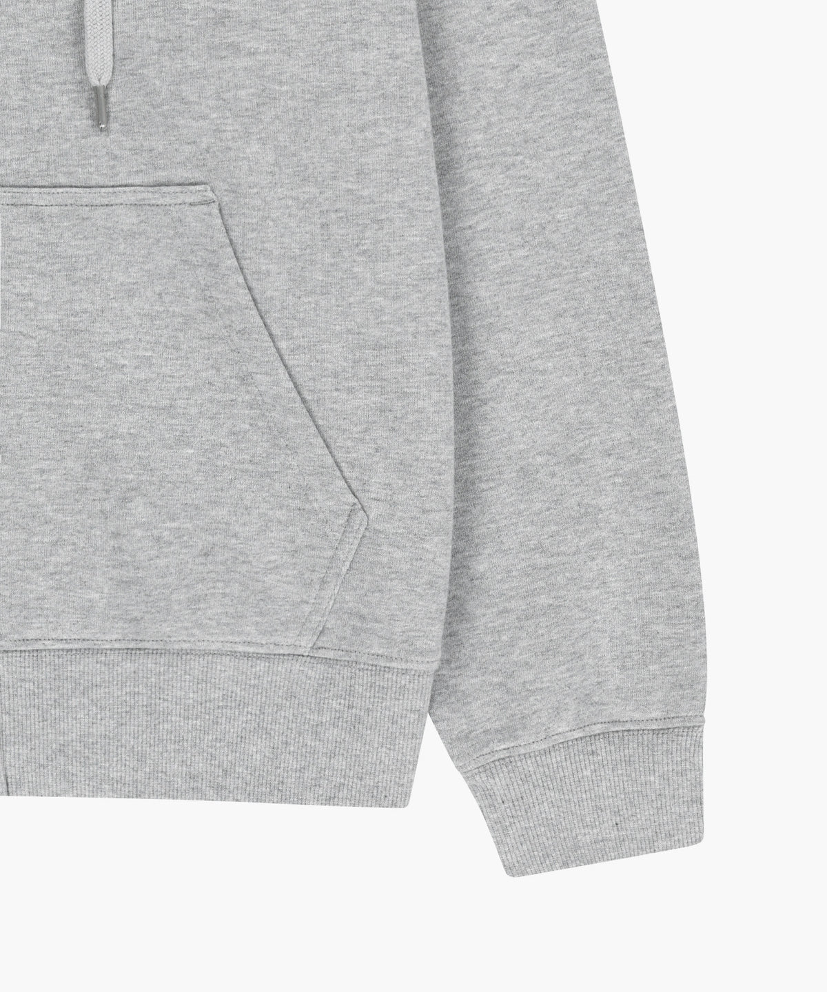 Marithe & Francois Girbaud - Regular Logo Applique Oversized Hoodie Zipup (Heather Gray) product image 5 | TRAB K-Fashion Australia