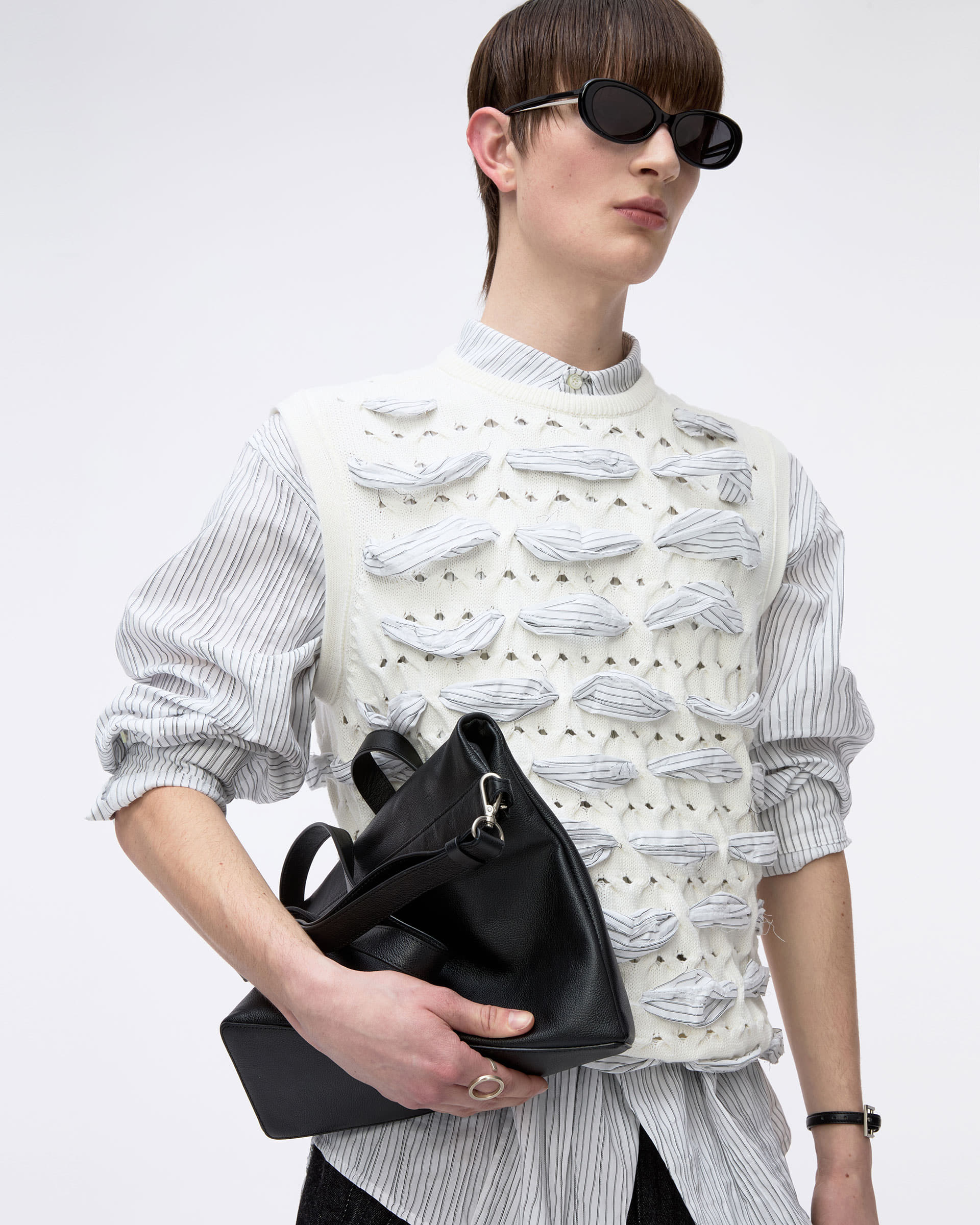 Ader Error - Knit Vest Product. 58 (White) product image 6 | TRAB K-Fashion Australia