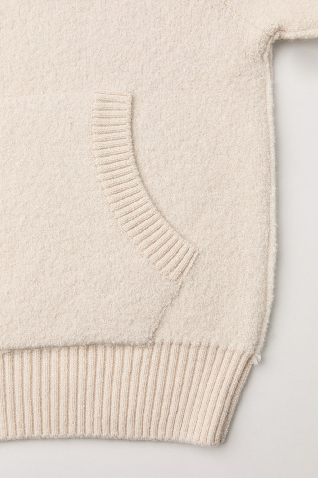 Coor - Reversible Boucle Knit Hooded Zip-Up (Ivory) product image 7 | TRAB K-Fashion Australia