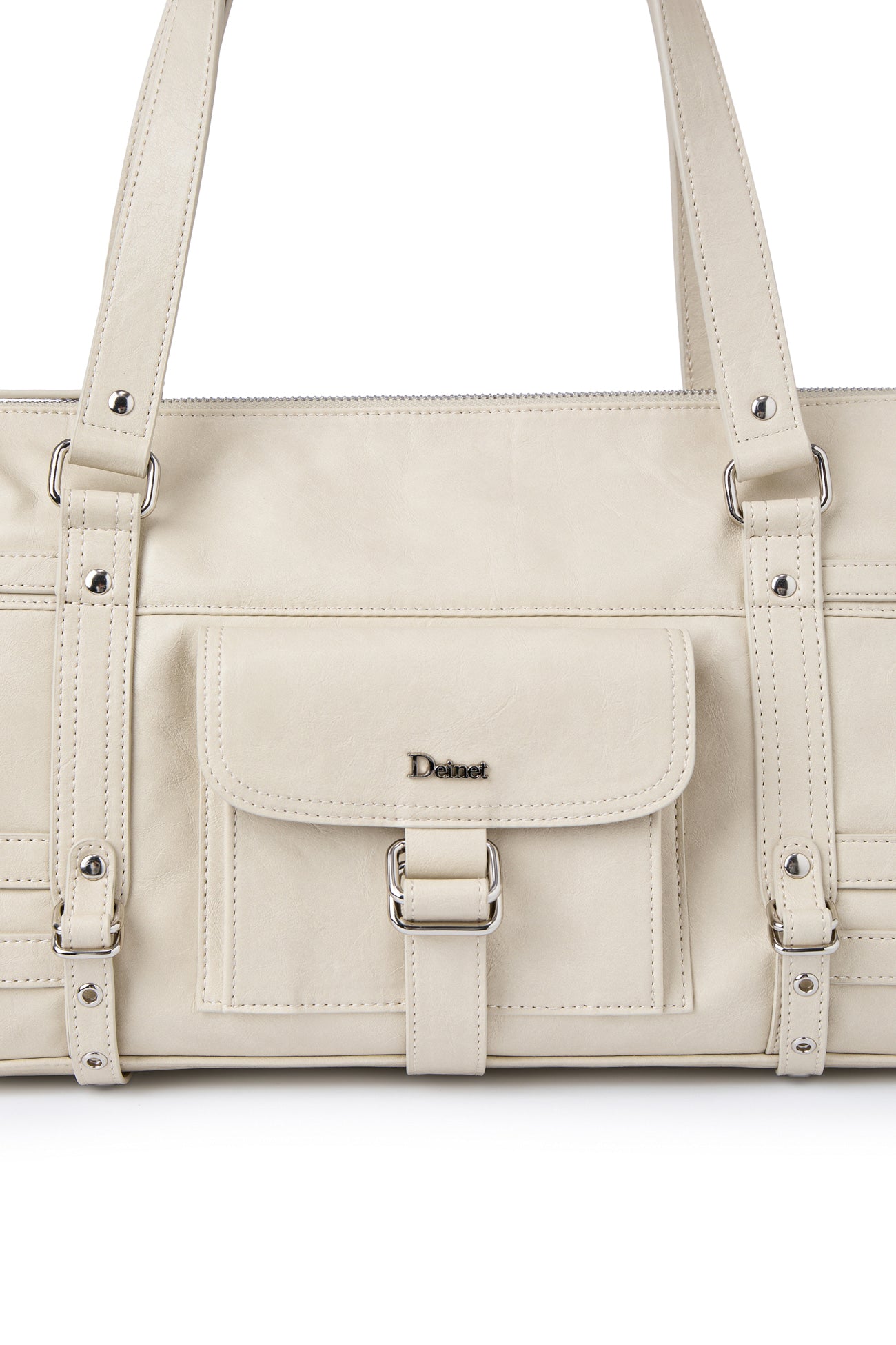 Deinet - Belted Pocket Shoulder Bag (Beige) product image 4 | TRAB K-Fashion Australia