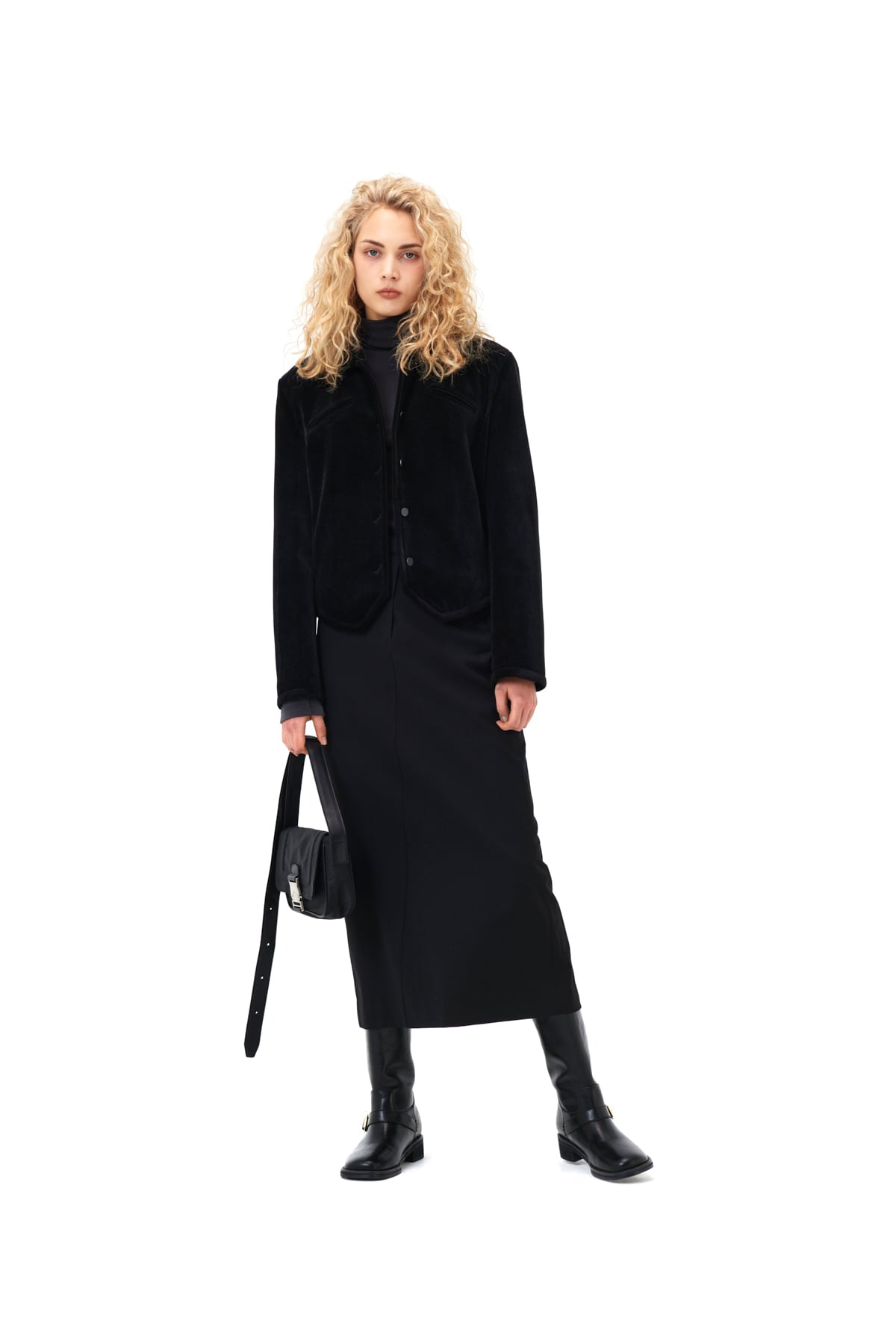 Matin Kim - Corduroy Western Jacket (Black) product image 8 | TRAB K-Fashion Australia