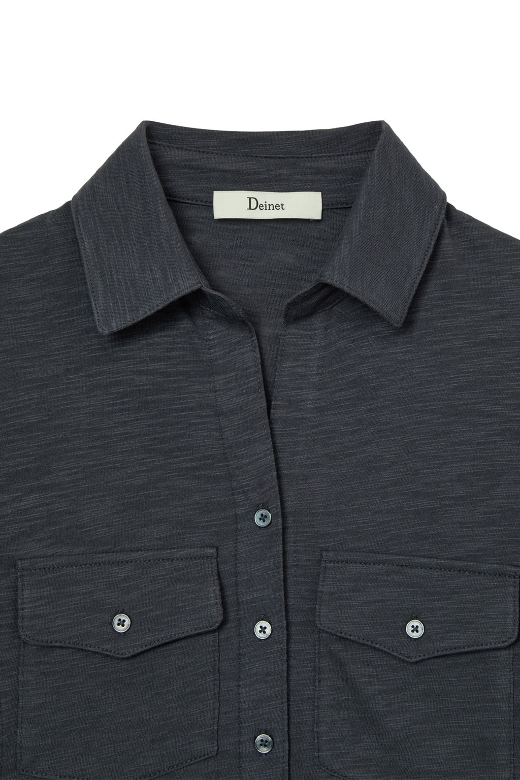 Deinet - Button Collar T-Shirt (Charcoal) product image 11 | TRAB K-Fashion Australia