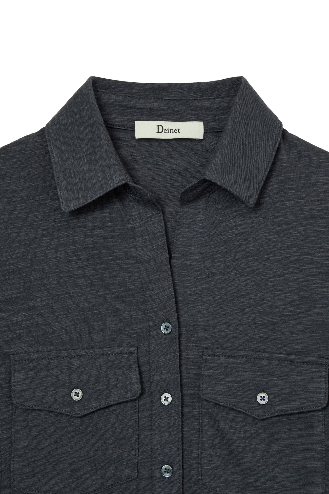 Deinet - Button Collar T-Shirt (Charcoal) product image 11 | TRAB K-Fashion Australia