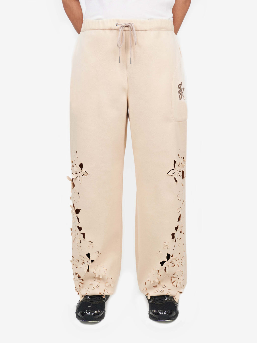 Juntae Kim - Laser-Cut Flower Jogger Pants (OC2) product image 1 | TRAB K-Fashion Australia