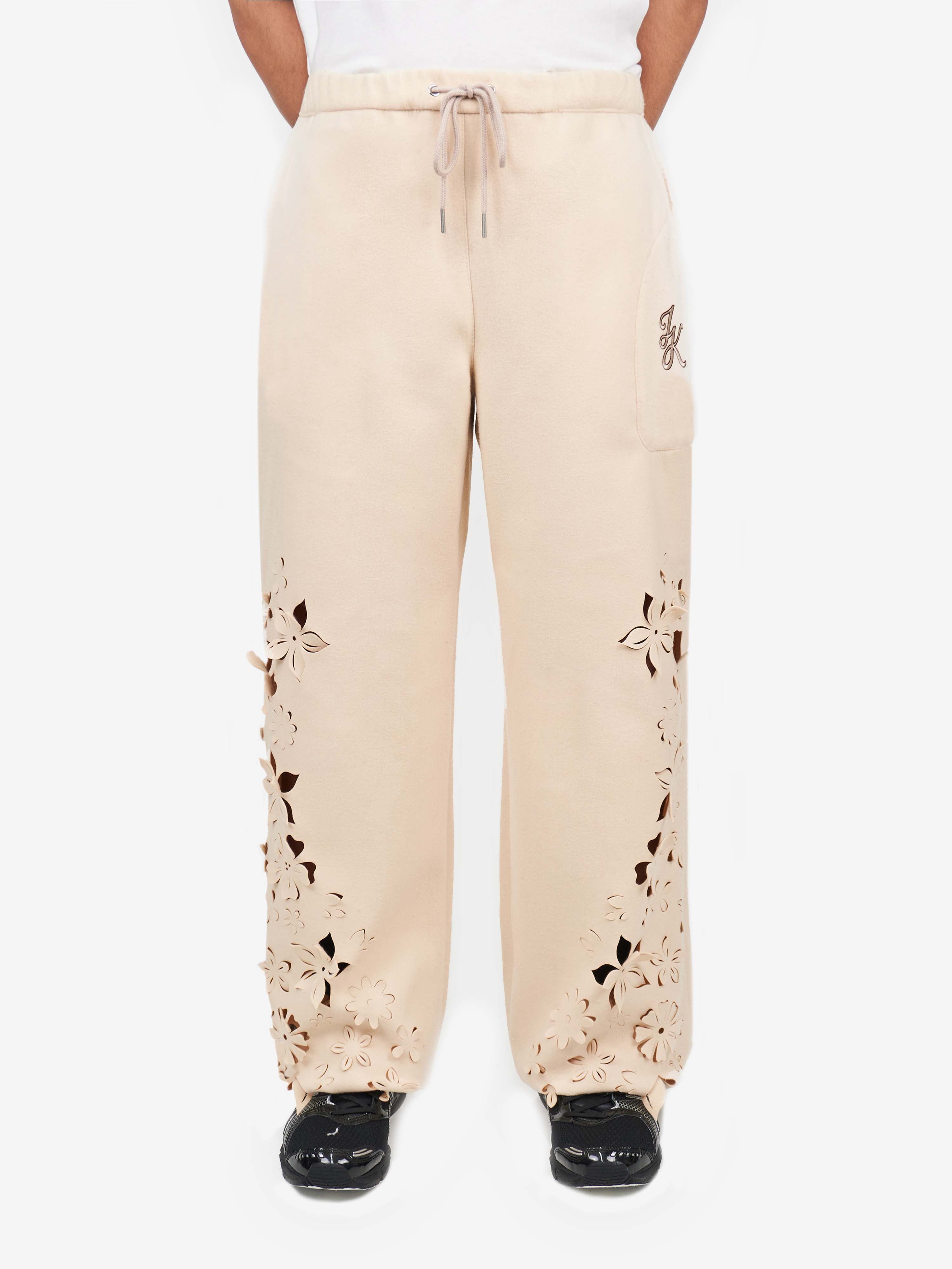 Juntae Kim - Laser-Cut Flower Jogger Pants (OC2) product image 1 | TRAB K-Fashion Australia