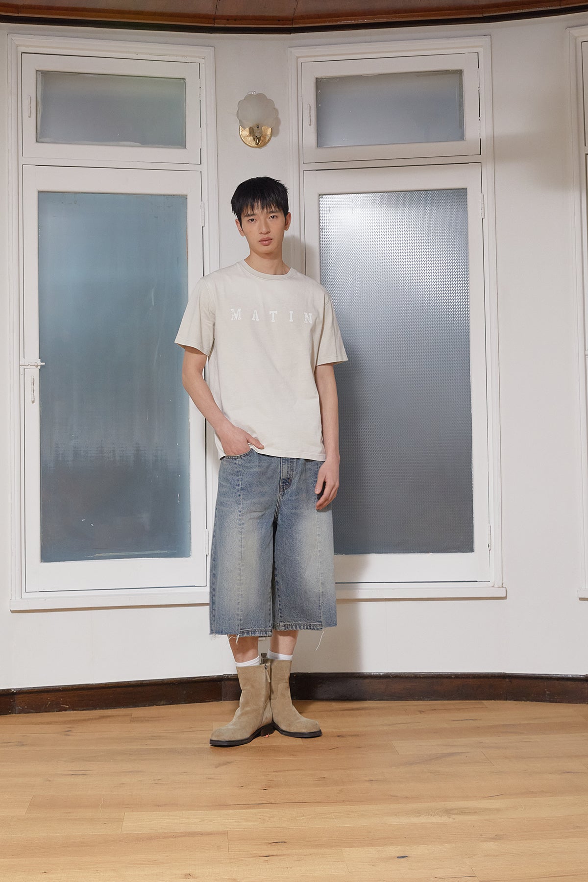 Matin Kim - Dying Point Logo Top (Ivory) product image 8 | TRAB K-Fashion Australia