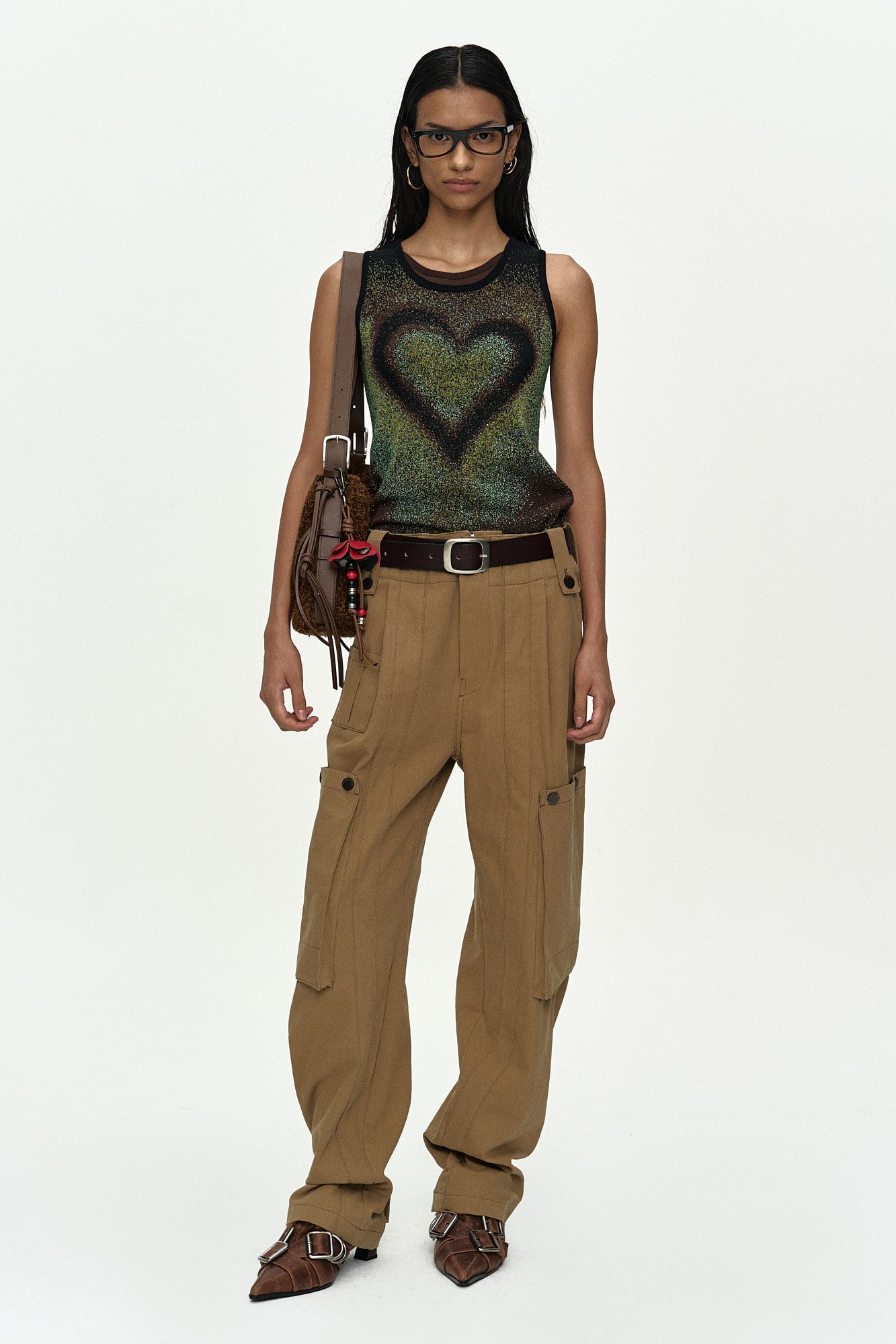 Andersson Bell - Airbrush Love Tank Top (Green) product image 2 | TRAB K-Fashion Australia