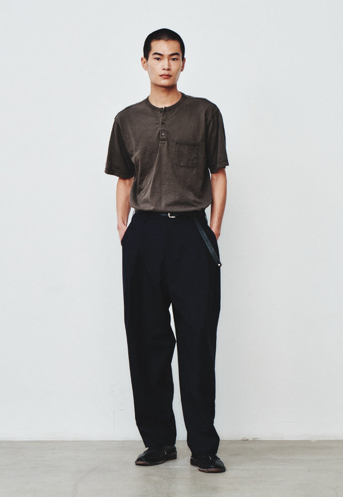 Art if acts - Wool Side Two Tuck Pants (Dark Navy) product image 5 | TRAB K-Fashion Australia