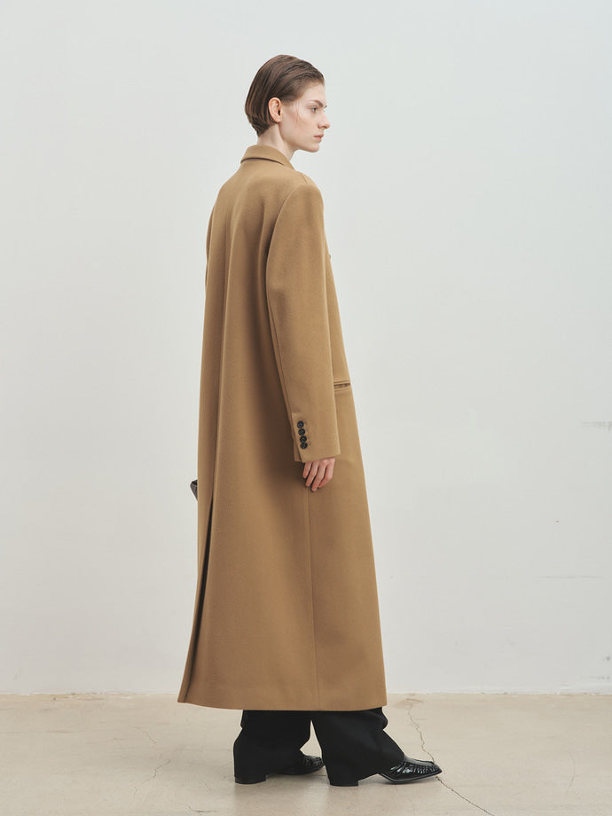 Tonywack - Tailored Double-Breasted Maxi Coat (Royale Beige) product image 1 | TRAB K-Fashion Australia