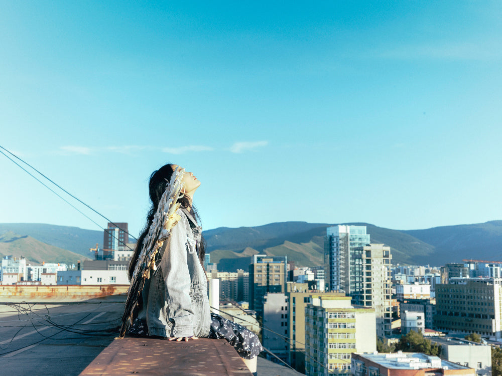 Coyseio - Aged Midi Denim Jacket (Grey) product image 2 | TRAB K-Fashion Australia