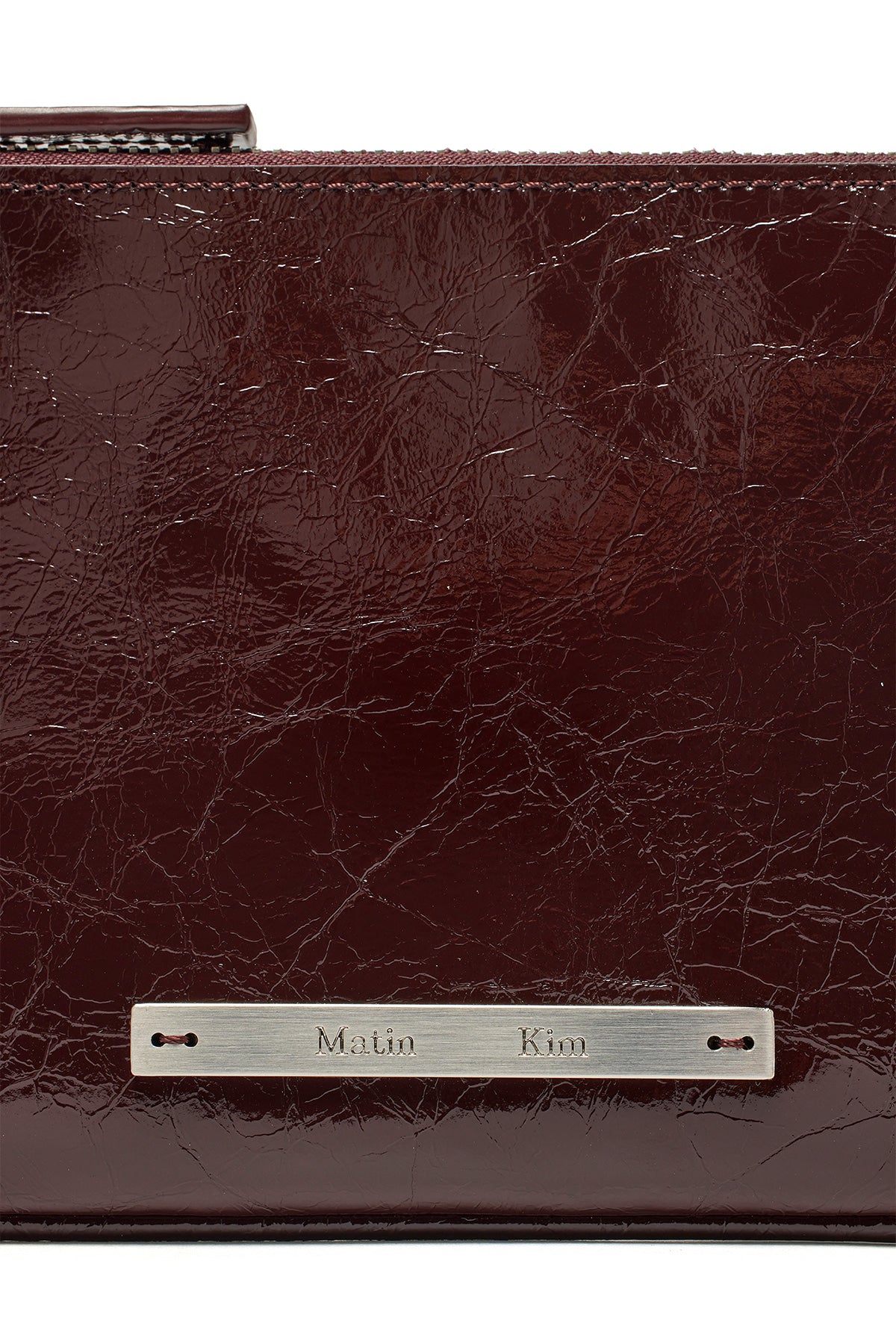 Matin Kim - Glossy Leather Micro Bag (Burgundy) product image 3 | TRAB K-Fashion Australia