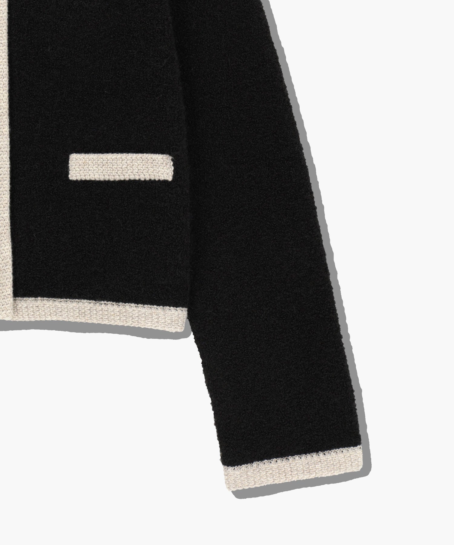 Marithe & Francois Girbaud - Boucle Knit Round Neck Cardigan (Black) product image 10 | TRAB K-Fashion Australia