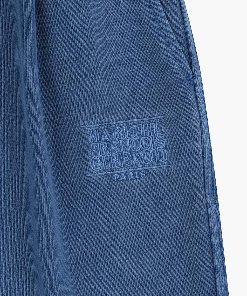 Marithe & Francois Girbaud - Outline Classic Logo Dyeing Tuck Wide Sweat Pants (Blue) product image 10 | TRAB K-Fashion Australia