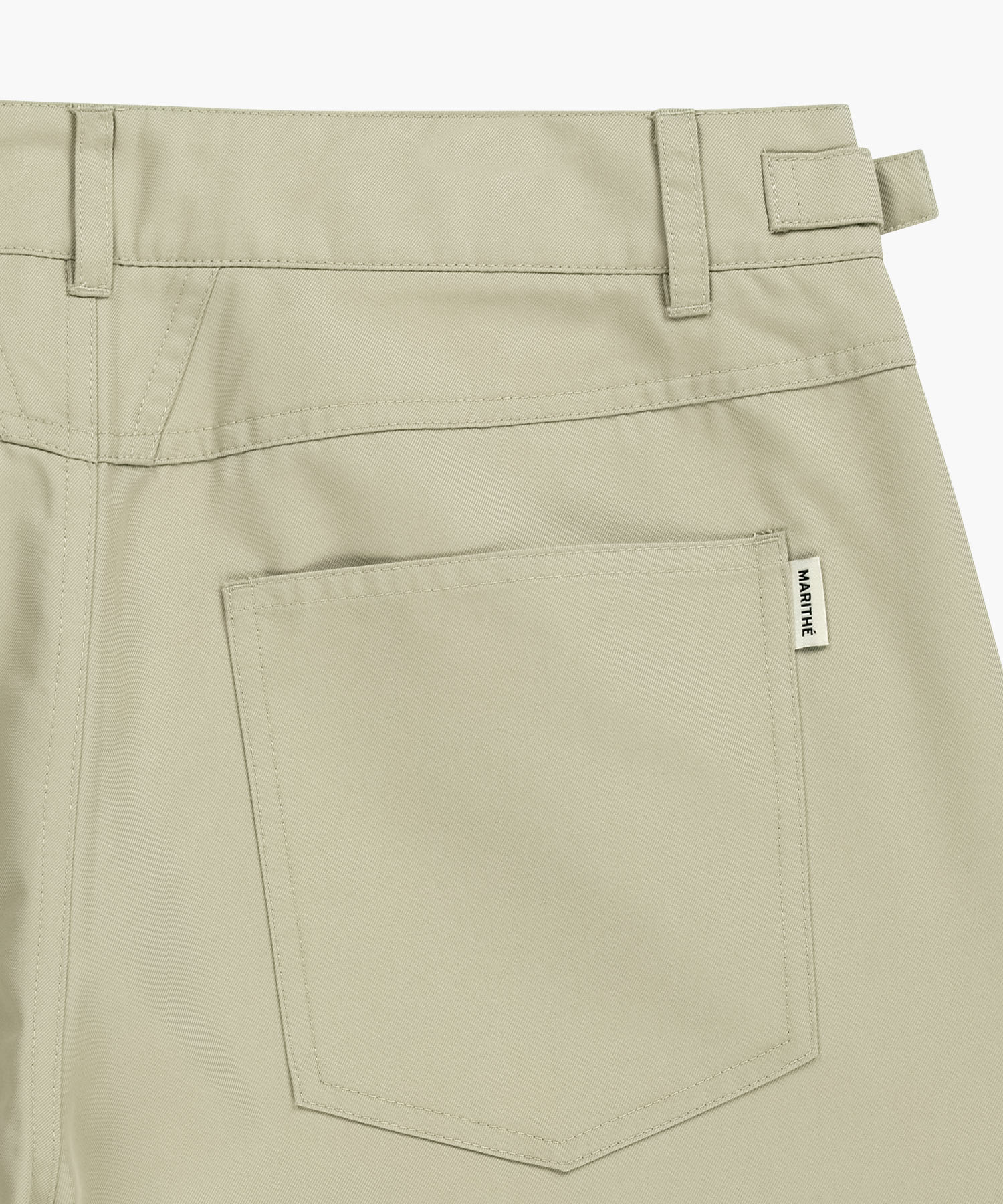 Marithe & Francois Girbaud - Curved Chino Pants (Beige) product image 10 | TRAB K-Fashion Australia