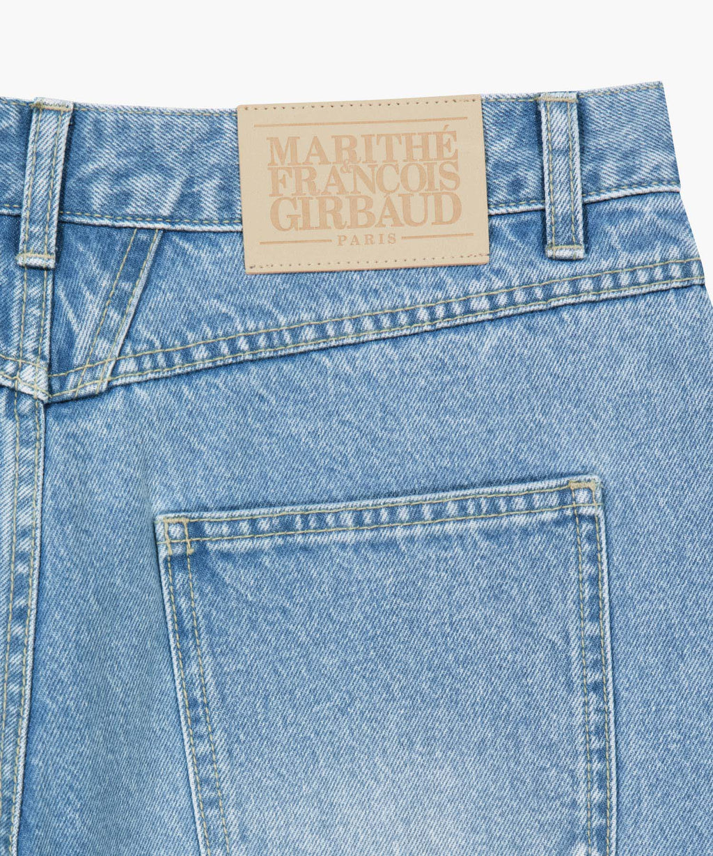 Marithe & Francois Girbaud - Relaxed Fit Boots-cut Denim Pants (Light Blue) product image 10 | TRAB K-Fashion Australia