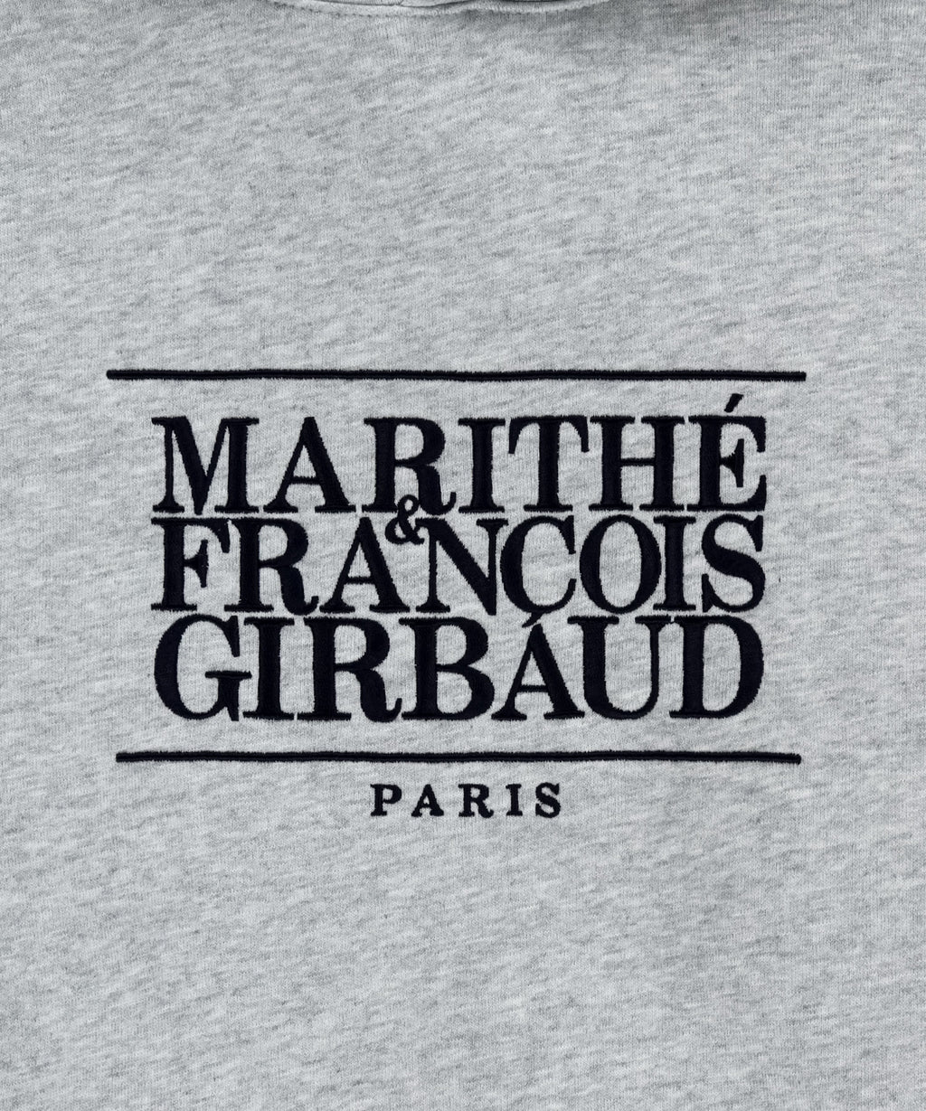 Marithe & Francois Girbaud - Classic Logo Embroidery Hoodie (brushed) (Heather Gray) product image 5 | TRAB K-Fashion Australia