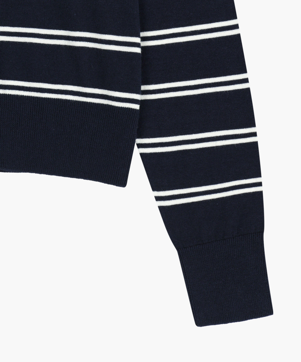 Marithe & Francois Girbaud - Stripe Knit Cardigan (Navy) product image 10 | TRAB K-Fashion Australia
