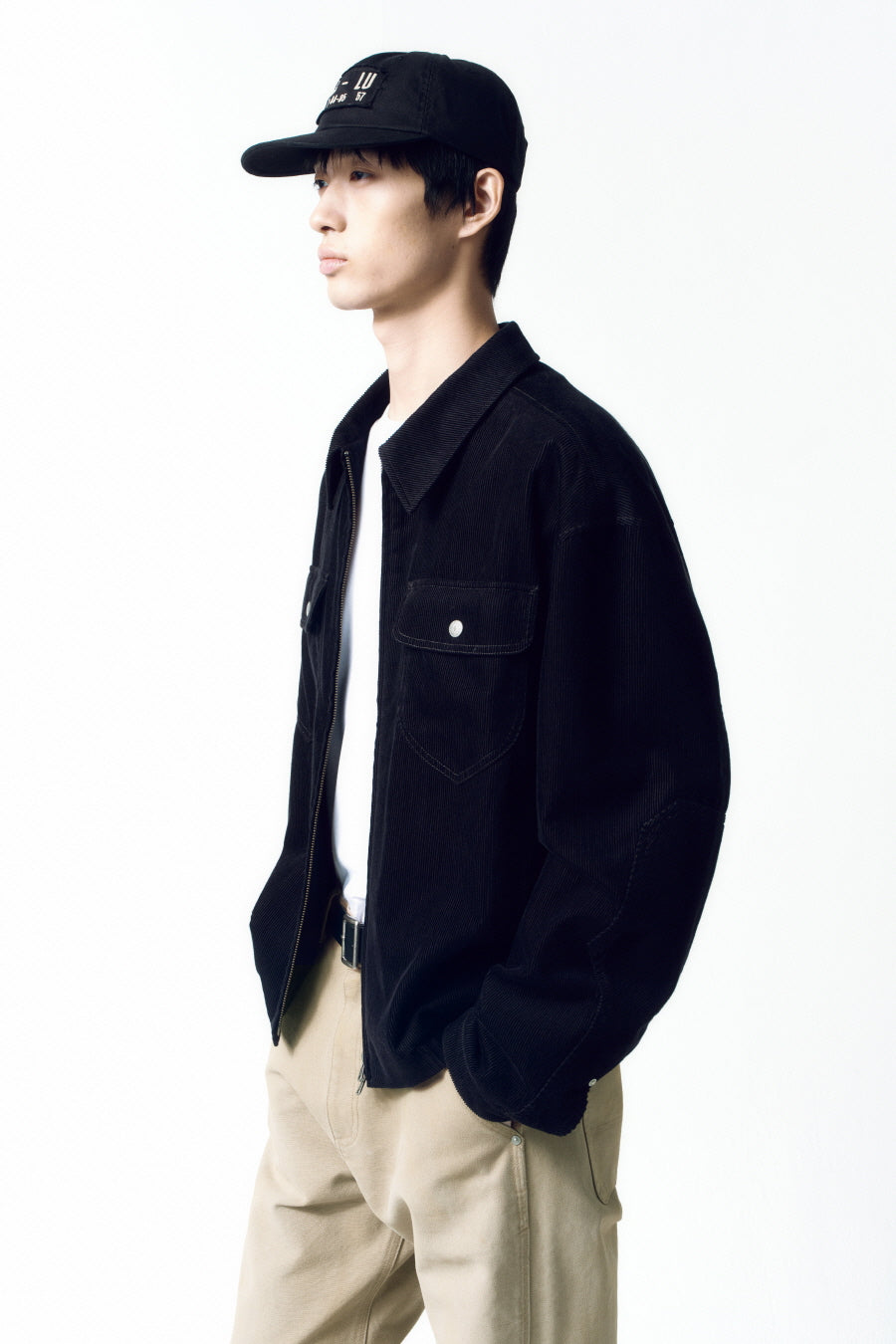 Insilence - Organic Cotton Cord Rodeo Jacket (Black) product image 3 | TRAB K-Fashion Australia