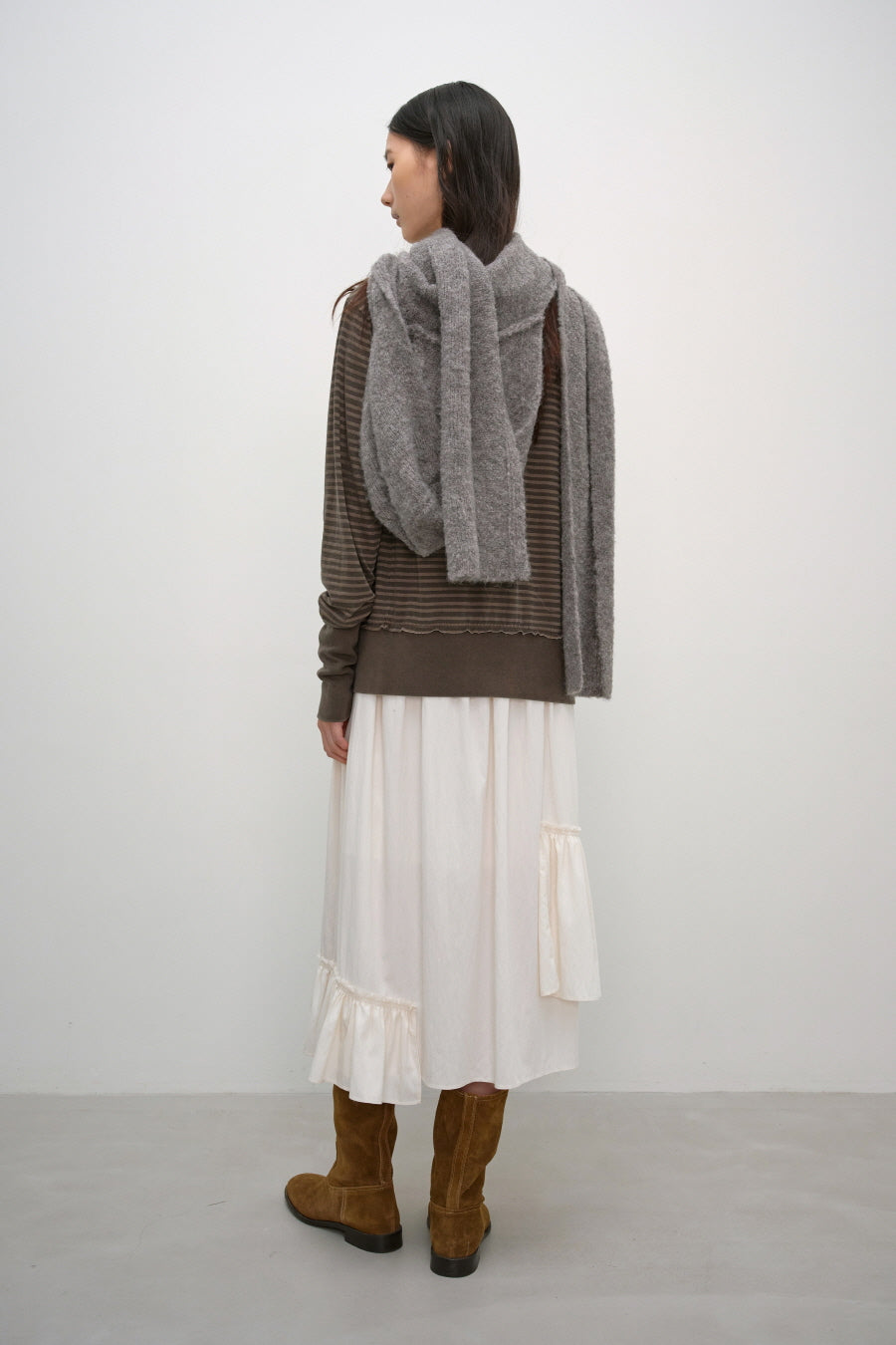 Insilence - Grunge Dye Stripe Zip-Up (Brown) product image 6 | TRAB K-Fashion Australia
