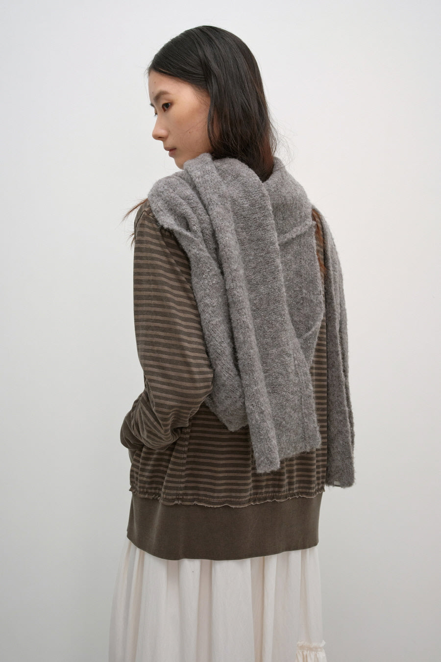 Insilence - Grunge Dye Stripe Zip-Up (Brown) product image 4 | TRAB K-Fashion Australia