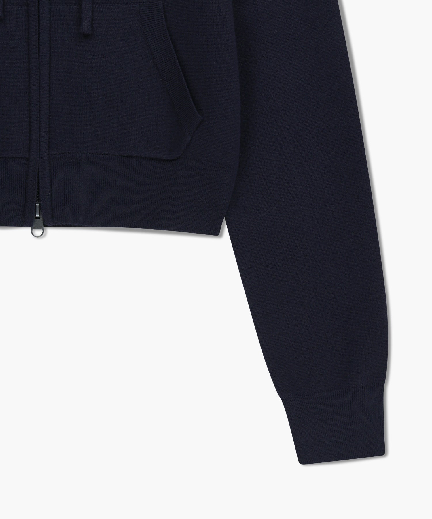 Marithe & Francois Girbaud - Classic Logo Crop Knit Hoodie Zipup (Navy) product image 10 | TRAB K-Fashion Australia