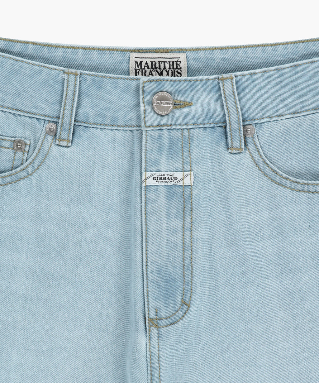 Marithe & Francois Girbaud - Summer Semi Wide Denim Pants (Light Blue) product image 13 | TRAB K-Fashion Australia