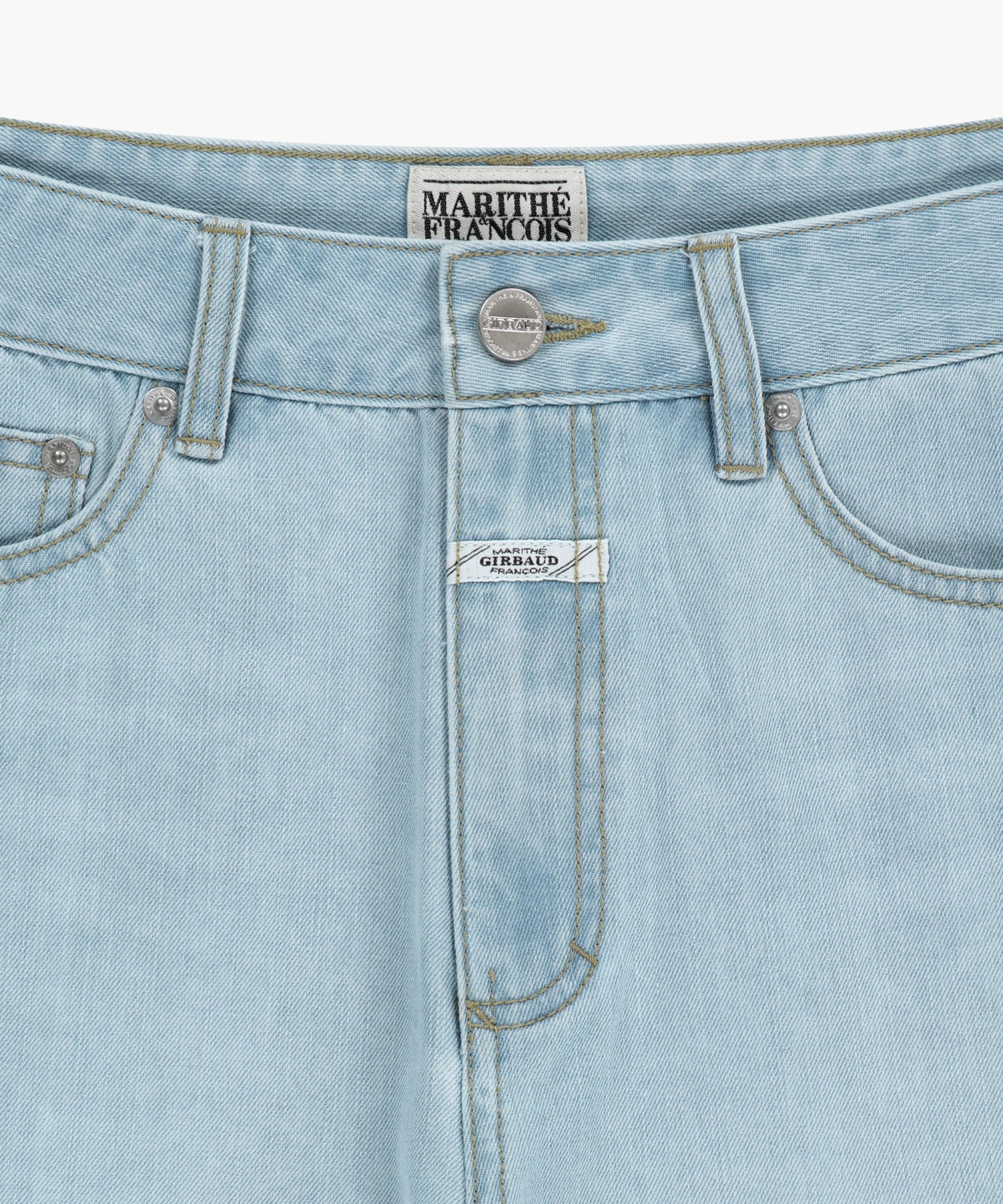 Marithe & Francois Girbaud - Summer Semi Wide Denim Pants (Light Blue) product image 13 | TRAB K-Fashion Australia