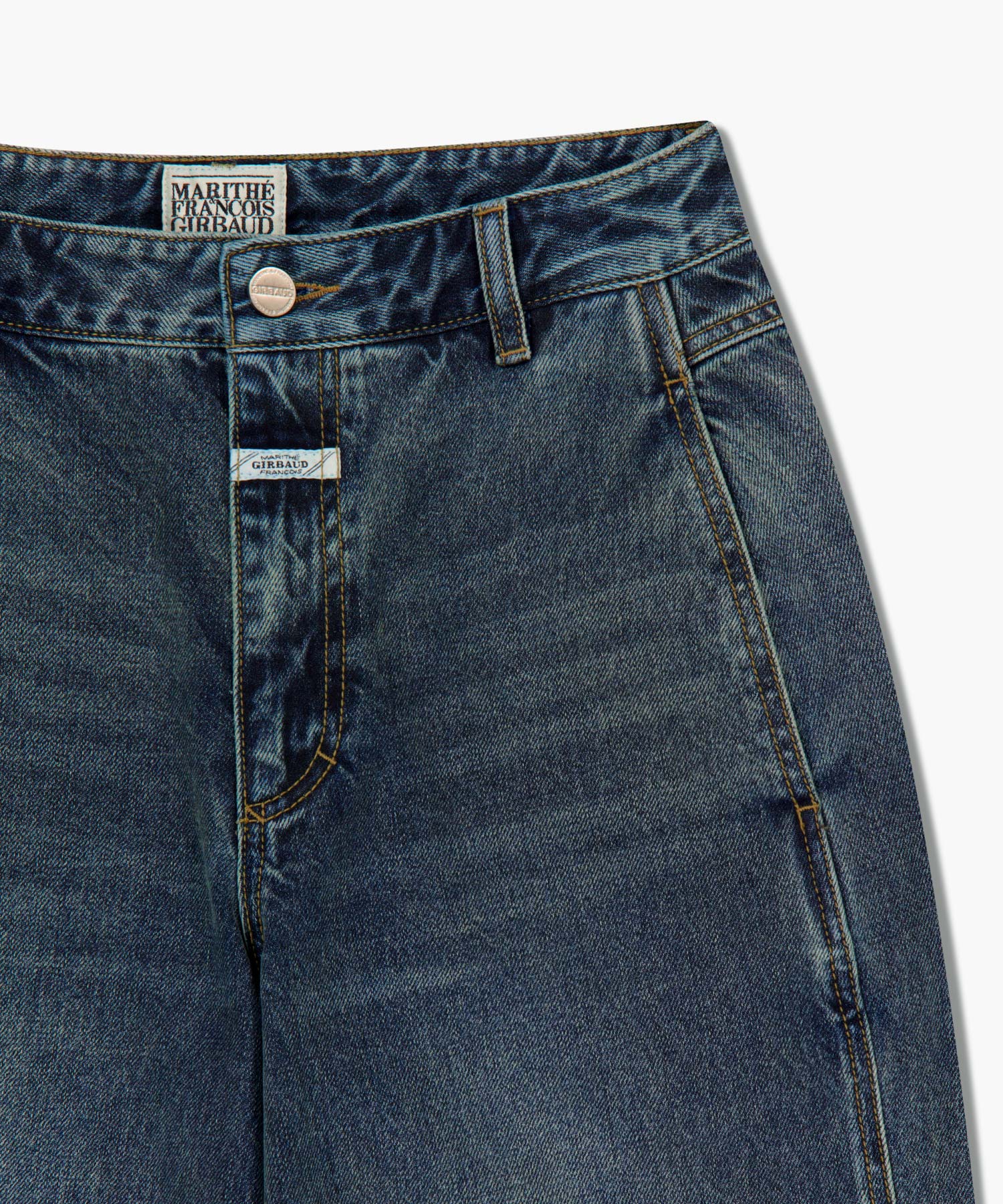 Marithe & Francois Girbaud - Wide Balloon Fit Denim Pants (Ash Blue) product image 10 | TRAB K-Fashion Australia