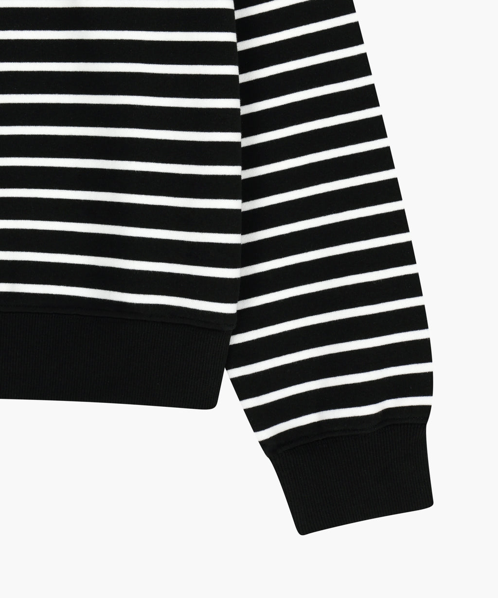 Marithe & Francois Girbaud - Stripe Boatneck Crop Sweatshirt (Black) product image 10 | TRAB K-Fashion Australia