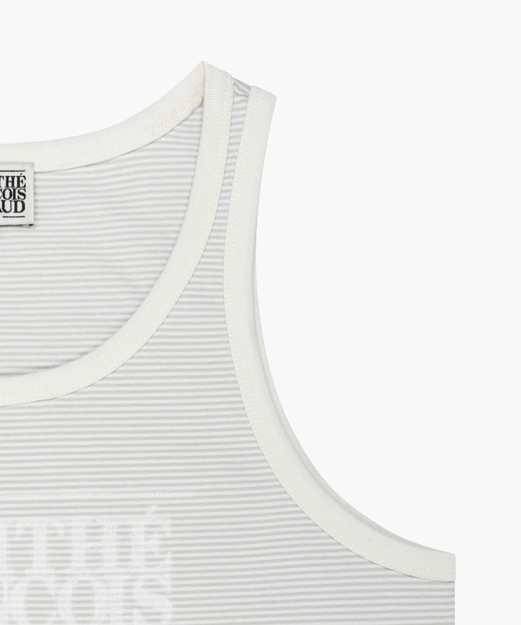 Marithe & Francois Girbaud - Shadow Classic Logo Sleeveless (Ivory) product image 10 | TRAB K-Fashion Australia