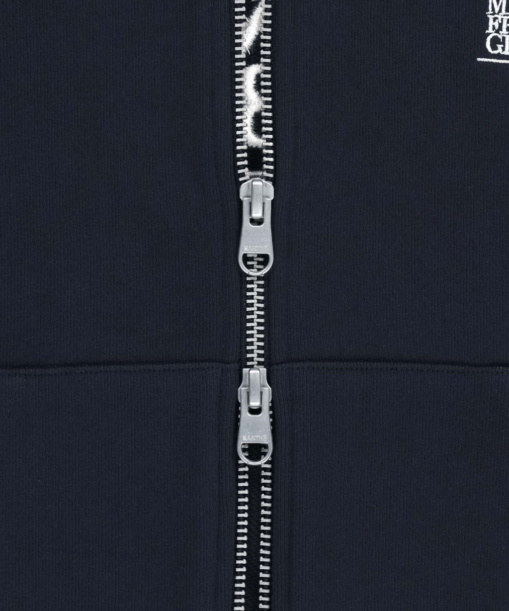 Marithe & Francois Girbaud - Back Classic Logo Crop Hoodie Zipup (Navy) product image 10 | TRAB K-Fashion Australia
