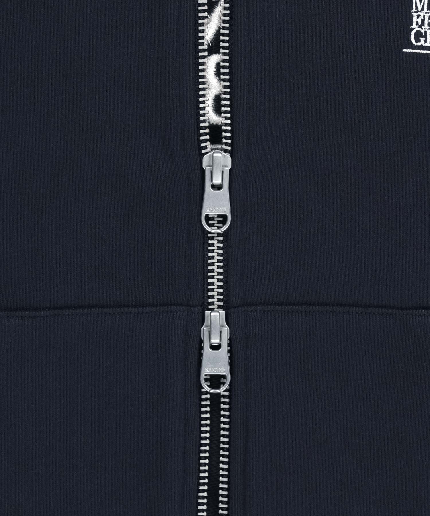 Marithe & Francois Girbaud - Back Classic Logo Crop Hoodie Zipup (Navy) product image 10 | TRAB K-Fashion Australia