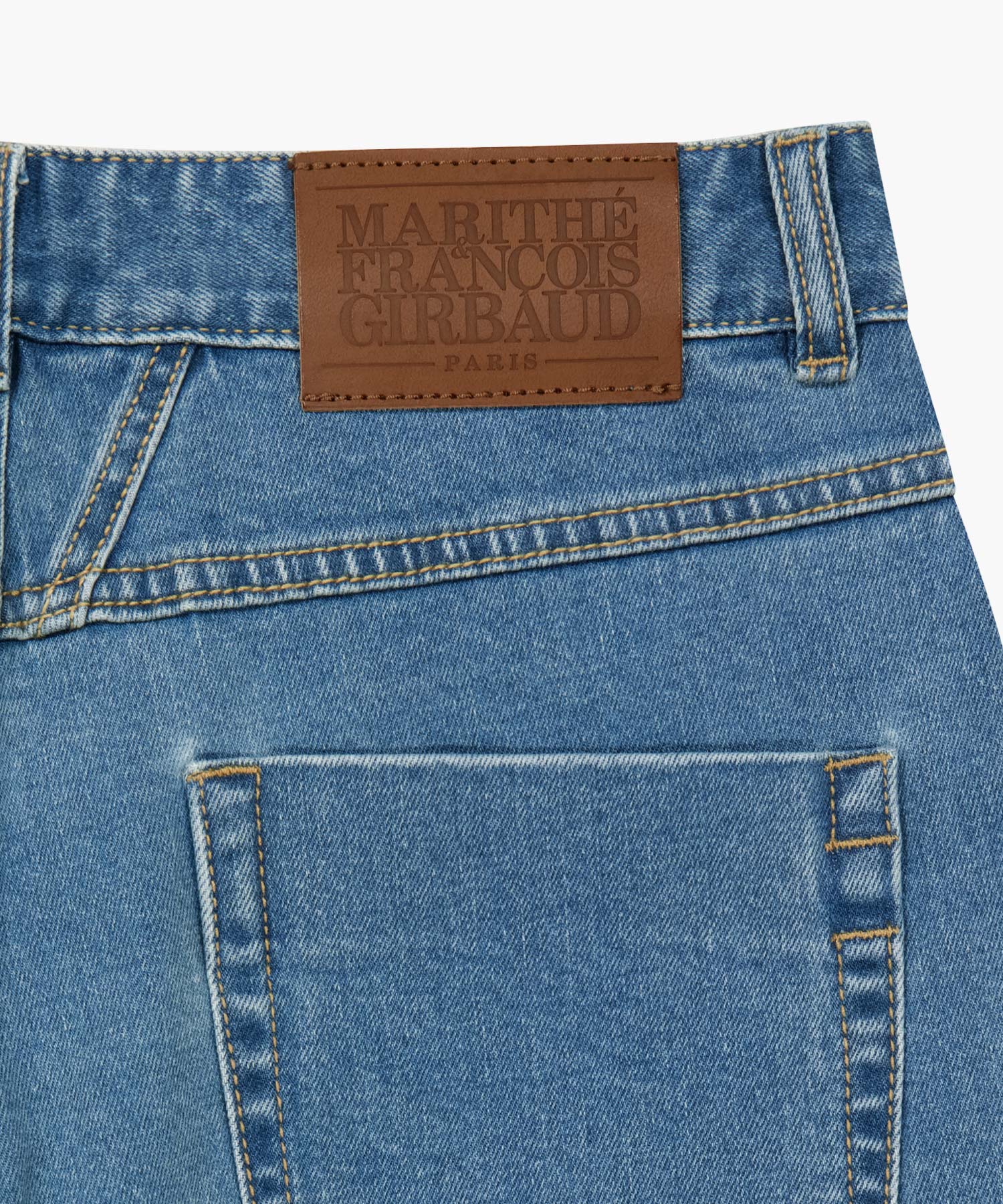 Marithe & Francois Girbaud - Low-waist Tuck Wide Denim Pants (Blue) product image 10 | TRAB K-Fashion Australia