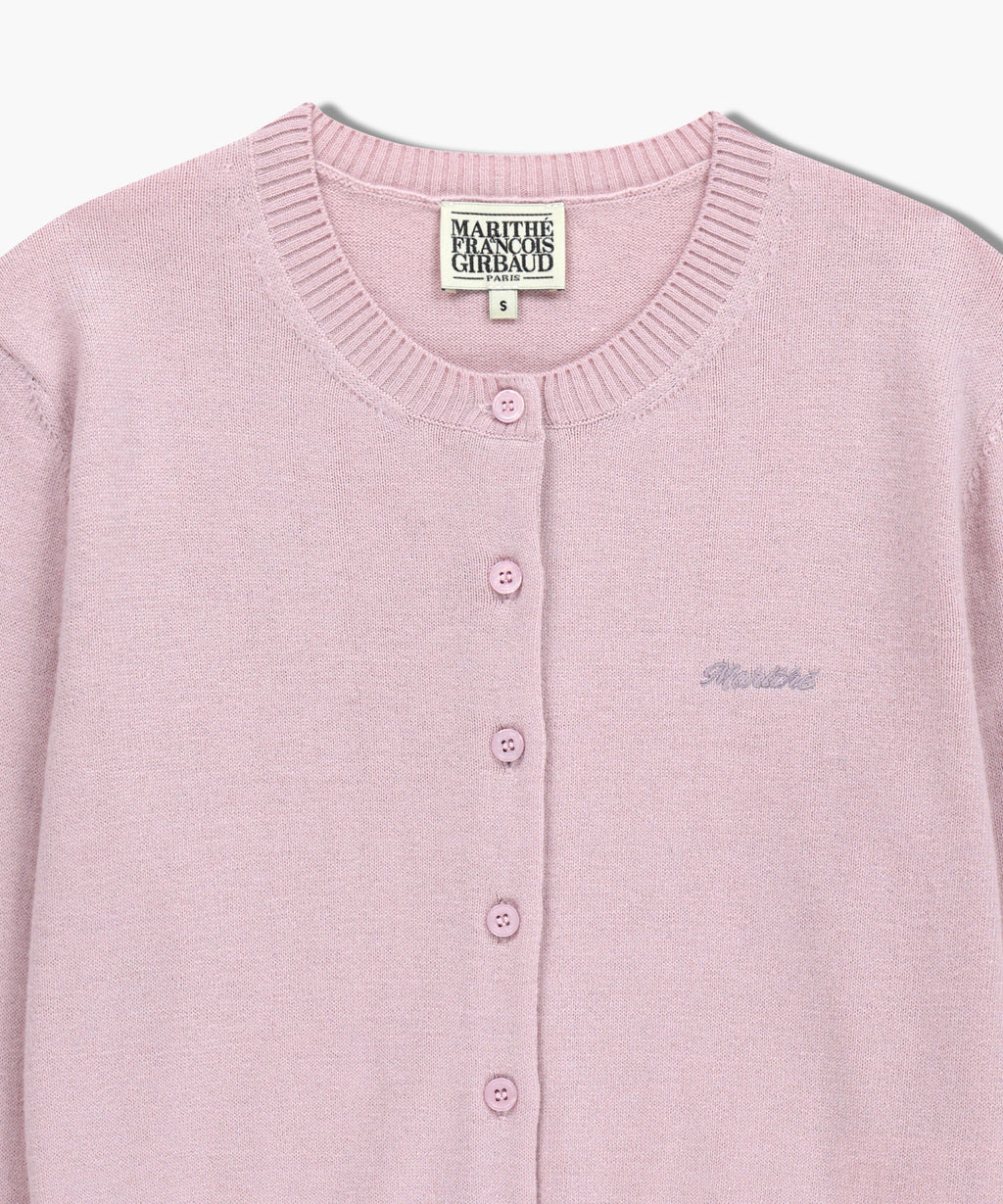 Marithe & Francois Girbaud - Half Knit Round Neck Cardigan Set Up (Pink) product image 10 | TRAB K-Fashion Australia